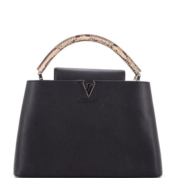 Louis Vuitton Capucines Bag Leather with Python MM