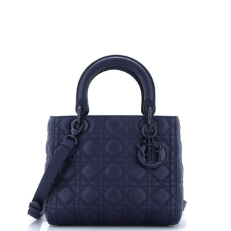 Christian Dior Ultra Matte Lady Dior Bag Cannage Quilt Calfskin Medium
