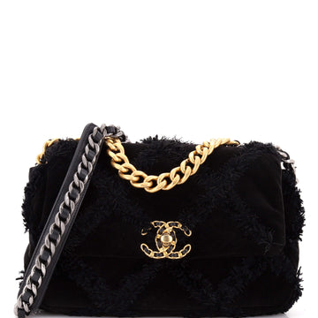 Chanel 19 Flap Bag Quilted Velvet Medium