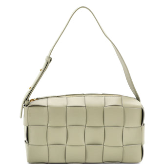 Bottega Veneta Brick Cassette Shoulder Bag Maxi Intrecciato Leather