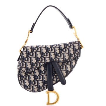 Christian Dior Saddle Handbag Oblique Canvas Mini