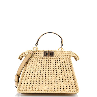 Fendi Peekaboo ISeeU Bag Raffia Small
