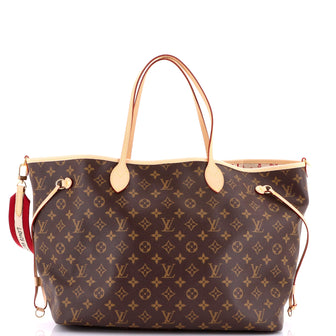 Louis Vuitton Neverfull Bandouliere Inside Out Limited Edition Grace Coddington Printed with Monogram Canvas GM