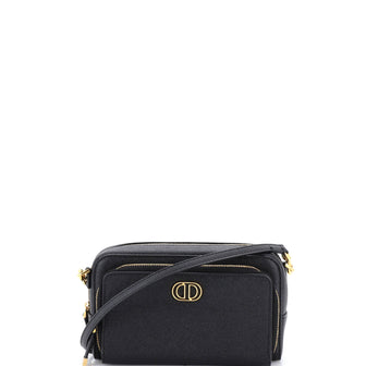 Christian Dior Caro Double Pouch Crossbody Bag Leather