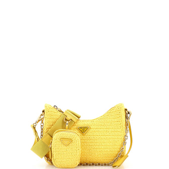 Prada Re-Edition 2005 Shoulder Bag Raffia Small