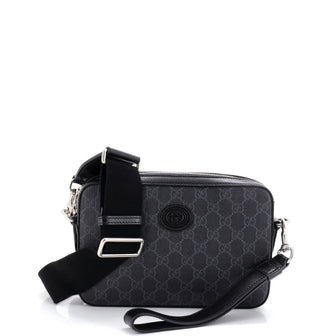 Gucci Interlocking G Patch Shoulder Bag GG Coated Canvas Small