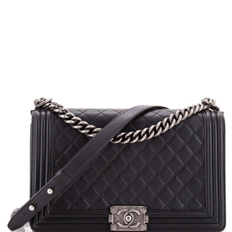 Chanel Boy Flap Bag Quilted Lambskin New Medium
