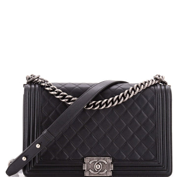 Chanel Boy Flap Bag Quilted Lambskin New Medium