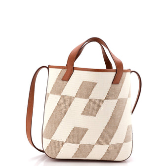Hermes Cabas H en Biais Tote Canvas with Leather 27