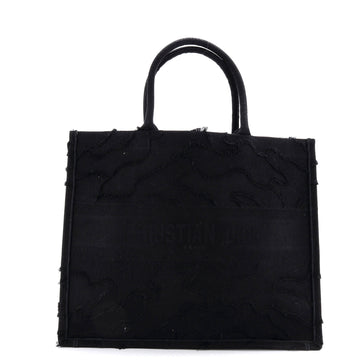 Christian Dior Book Tote Camouflage Embroidered Canvas Large