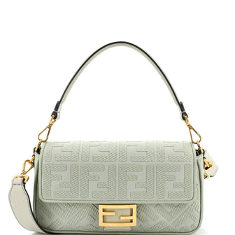Fendi Baguette NM Bag Zucca Embroidered Canvas Medium