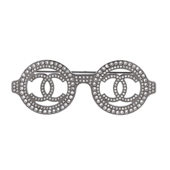 Chanel CC Sunglasses Brooch Metal and Crystals