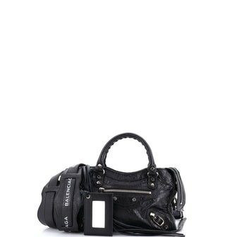 Balenciaga Logo Strap City Classic Studs Bag Leather Mini