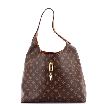 Louis Vuitton Flower Hobo Monogram Canvas with Leather