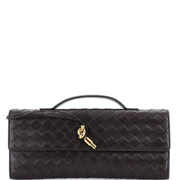Bottega Veneta Andiamo Top Handle Clutch Intrecciato Nappa Long