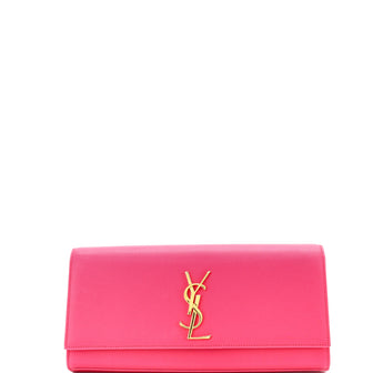 Saint Laurent Classic Monogram Clutch Leather Long