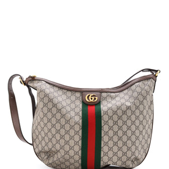 Gucci Ophidia Half Moon Hobo GG Coated Canvas Large