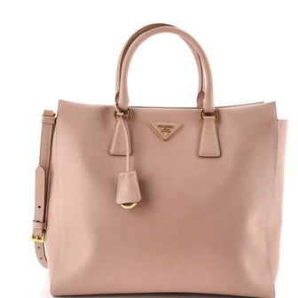 Prada Convertible Open Tote Leather Medium