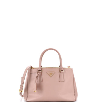 Prada Double Zip Lux Tote Saffiano Leather Small