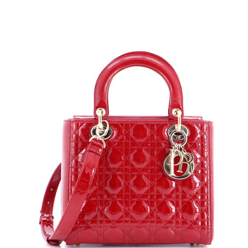 Christian Dior Lady Dior NM Bag Cannage Quilt Patent Medium