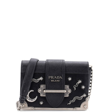Prada Cahier Crossbody Bag Embellished Leather Small