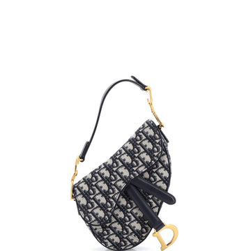 Christian Dior Saddle Handbag Oblique Canvas Mini