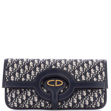 Christian Dior Fold Over Clutch Oblique Canvas