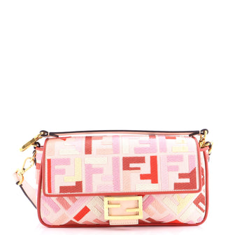 Fendi Baguette NM Bag Zucca Embroidered Canvas Medium