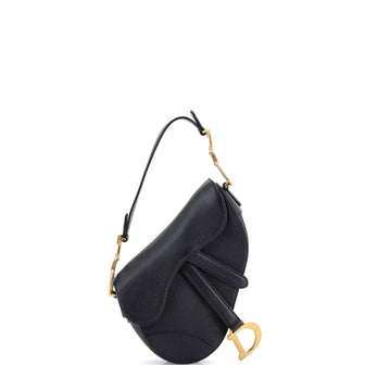 Christian Dior Saddle Handbag Leather Mini