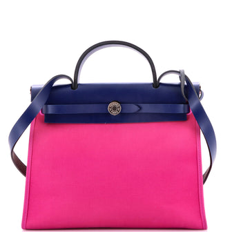 Hermes Herbag Zip Leather and Toile 31