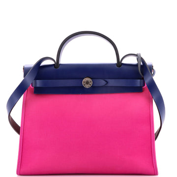 Hermes Herbag Zip Leather and Toile 31