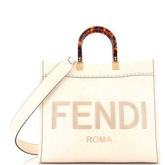 Fendi Sunshine Shopper Tote Leather Medium