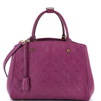 Louis Vuitton Montaigne Handbag Monogram Empreinte Leather MM