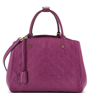 Louis Vuitton Montaigne Handbag Monogram Empreinte Leather MM