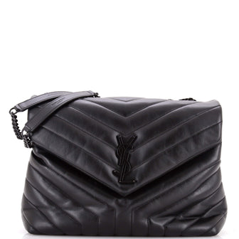 Saint Laurent Loulou Shoulder Bag Matelasse Chevron Leather Medium