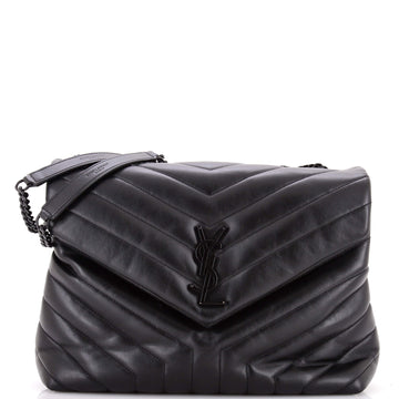 Saint Laurent Loulou Shoulder Bag Matelasse Chevron Leather Medium