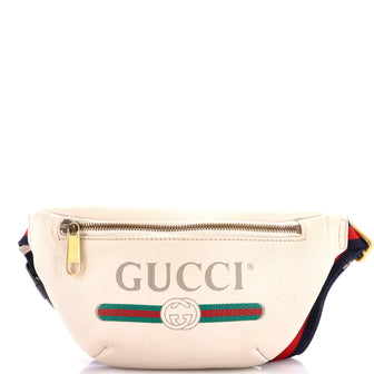 Gucci Logo Belt Bag Printed Leather Small