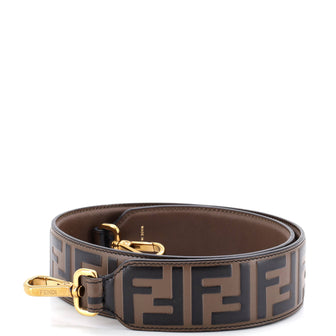 Fendi Strap You Shoulder Strap Zucca Embossed Leather