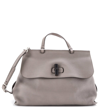 Gucci Bamboo Daily Top Handle Bag Leather Large