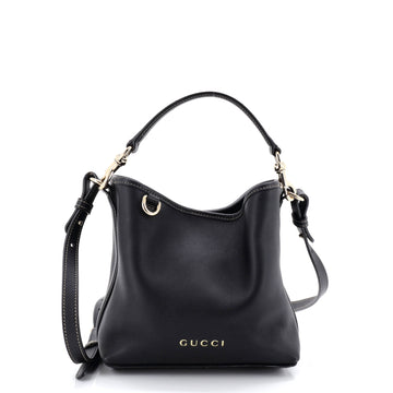 Gucci Emblem Bucket Bag Leather Small