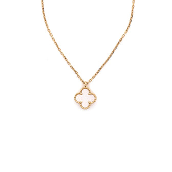 Van Cleef & Arpels Sweet Alhambra Pendant Necklace 18K Yellow Gold and Mother of Pearl
