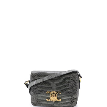 Celine Triomphe Shoulder Bag Lizard Teen