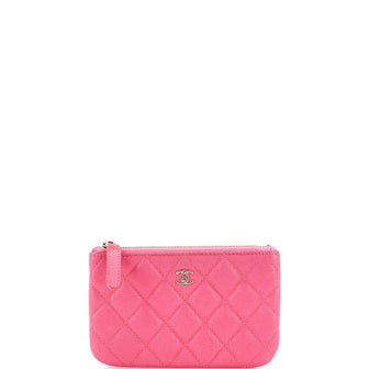 Chanel Classic O Case Pouch Quilted Caviar Mini