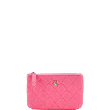 Chanel Classic O Case Pouch Quilted Caviar Mini
