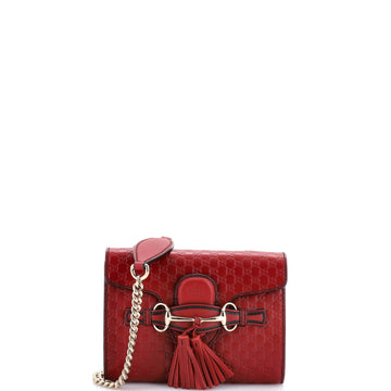 Gucci Emily Chain Flap Bag Microguccissima Leather Mini