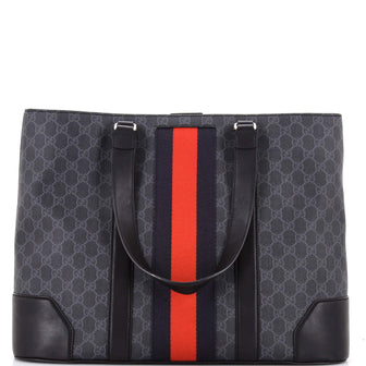 Gucci Web Open Tote GG Coated Canvas Large