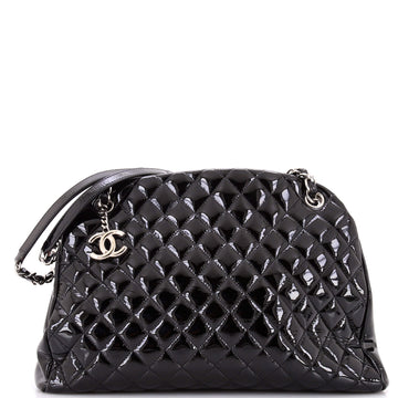 Chanel Just Mademoiselle Bag Quilted Patent Large