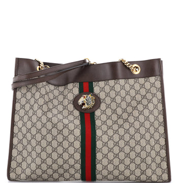 Gucci Rajah Chain Tote GG Coated Canvas Large