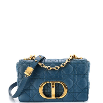 Christian Dior Caro Bag Cannage Quilt Calfskin Small