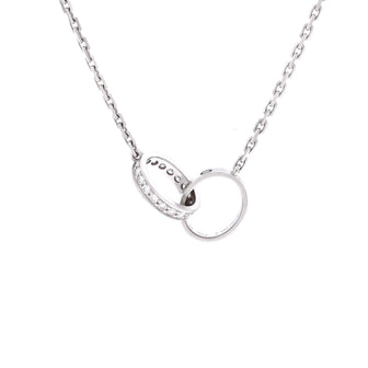 Cartier Love Interlocking Necklace 18K White Gold and Diamonds